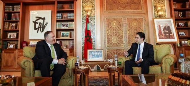 US Secretary of State Mike Pompeo and Morocco's Foreign Minister Nasser Bourita. / DR