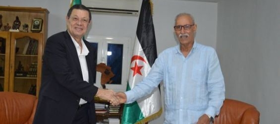 Polisario's leader Brahim Ghali and Deputy Minister of International Relations and Cooperation of South Africa, Luwellyn Tyrone Landers./Ph. DR