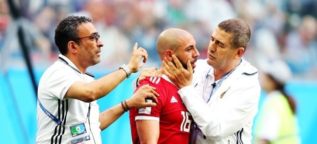 Nordin Amrabat felt dizzy and confused Friday when playing against Iran./Ph. DR