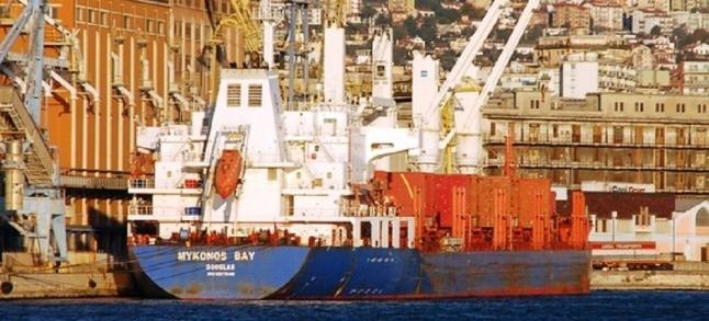 MV MYKONOS BAY which was carrying an OCP cargo./Ph. DR