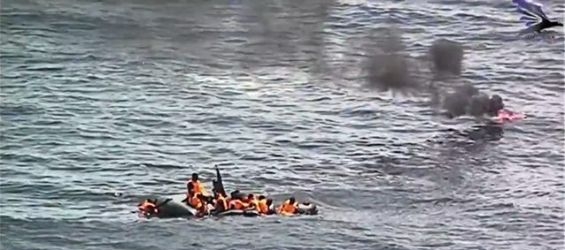 34 migrants coming from Morocco saved by the Portuguese rescue services./Ph. DR
