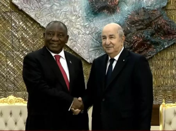 Cyril Ramaphosa and Abdelmadjid Tebboune in Algiers / DR