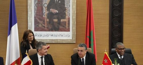 The Moroccan Minister of Justice Abdellatif Ouahbi and his French counterpart, Gérald Darmanin / Ph. Souhail Rmidi