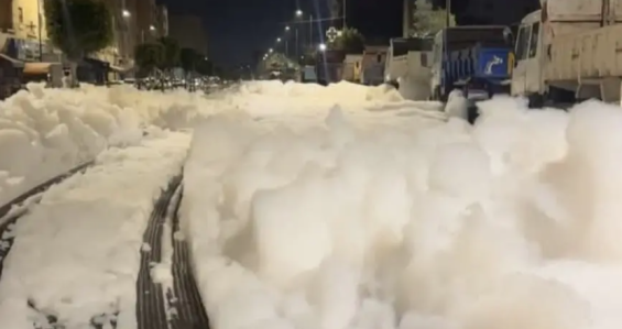 Mysterious foam covers Casablanca streets, authorities investigate