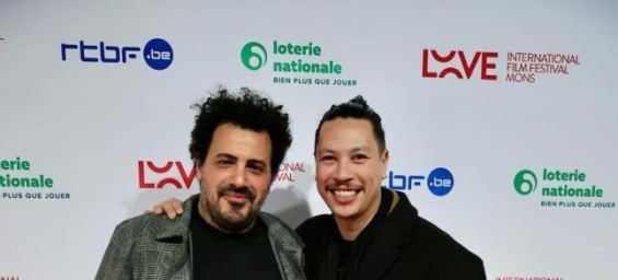 The director Saïd Hamich Benlarbi and the actor Ayoub Gretaa (from left to right).