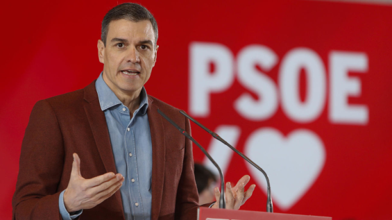 Pedro Sanchez at a PSOE meeting / Archive - DR
