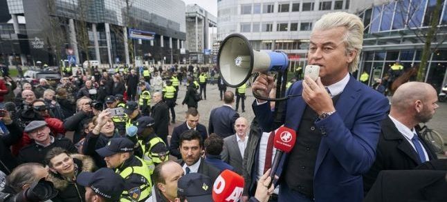 Geert Wilders in a demonstration that took place on Saturday in Rotterdam./Ph. DR