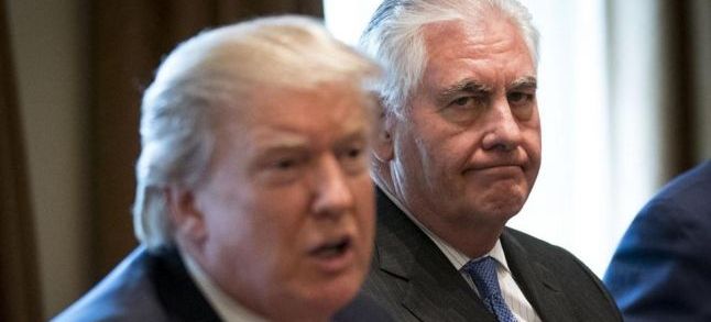 Former US Secretary of State, Rex Tillerson and President Donald Trump./Ph. DR