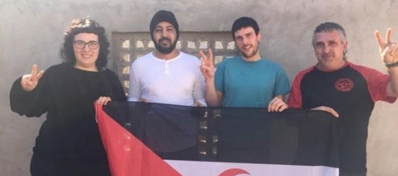 The three Spanish activists expelled by the Moroccan authorities./Ph. DR