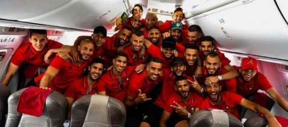 The Atlas Lions' Afcon 2019 squad while heading to Egypt, where the continental competition is taking place. / Ph. DR