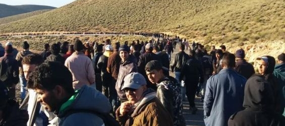 A photo of a rally that took place Sunday in Jerada./Ph. Facebook