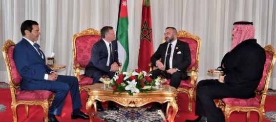 King Mohammed VI with King Abdullah of Jordan and Prince Moulay Rachid, in Rabat the 22d of March 2017/Ph. MAP