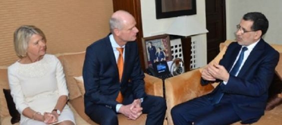 Prime Minister Saadeddine El Othmani, Dutch Foreign Minister Stef Blok, and Dutch ambassador to Morocco Désirée Bonis./Ph. MAP