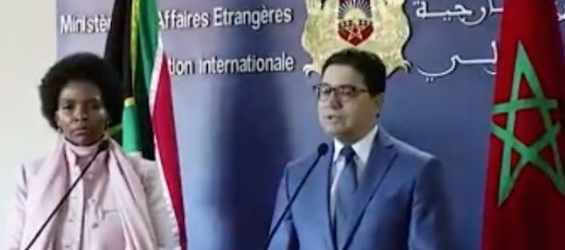 Foreign Minister, Nasser Bourita and his South African counterpart on Tuesday in Rabat./Ph. DR