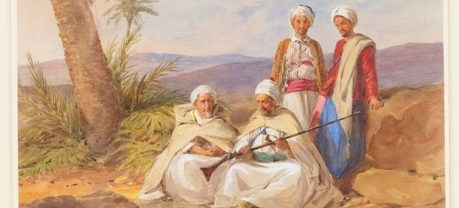 The bearers of presents to the Queen from the Sultan of Morocco 1850, a painting by John Absolon 1850. / Ph. Royal Collection Trust