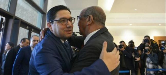 Moroccan Foreign Minister Nasser Bourita and his Algerian counterpart Abdelkader Messahel./Ph. DR