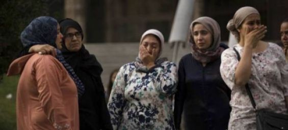 The demonstration was attended by the mothers of the alleged terrorists./Ph. Francisco Seco - AP