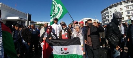 A relly organized on the 10th of December in Rabat to denounce American President's decision to relocate the US embassy in Israel./Ph. Mehdi Moussahim-Yabiladi