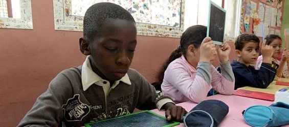 A sub-Saharan migrant in a Moroccan school./Ph. GI