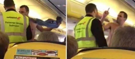 A passenger who was out of control inflight./Ph. DR