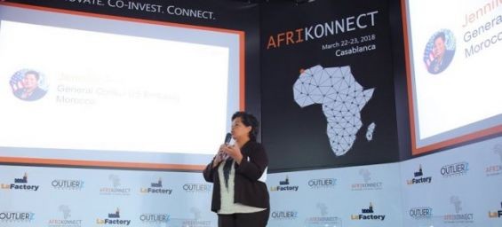 Jennifer Rasamimanana,  The US General Consul during the Afrikonnect event in Casablanca, 22nd of March 2017./Ph. Mehdi Moussahim-Yabiladi