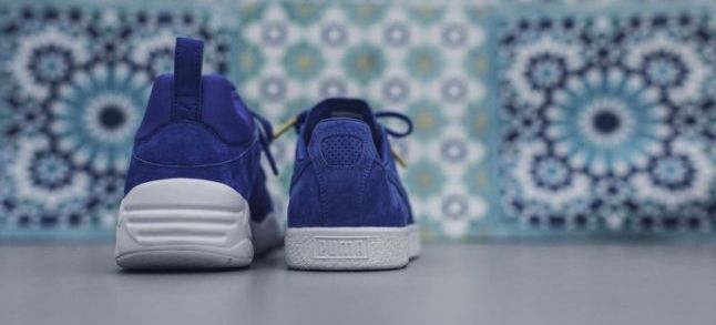 Puma’s renewed classical pair of sneakers are inspired by Majorelle Garden./Ph. DR