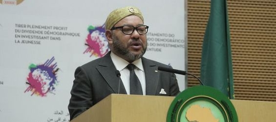 King Mohammed VI at the AU summit in Addis Ababa./Ph. DR