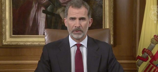 King Felipe VI of Spain during a speech delivered on 3rd of October./Ph. DR