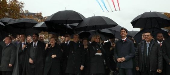 King Mohammed VI at the Centenary of the First World War Armistice./Ph. DR