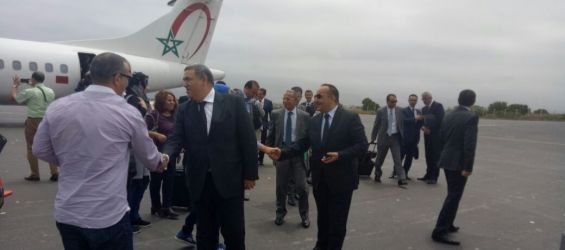 Abdelouafi Laftit on the 22nd of  May, the first ministerial delegation to visit Al Hoceima. / Ph. Le 360 
