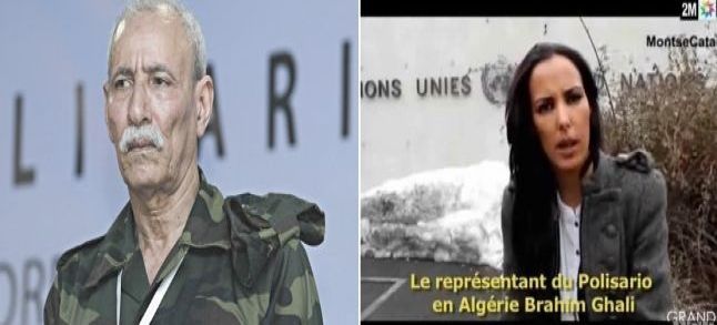 Ibrahim Ghali, head of the Polisario Front and Khadijatou Mahmoud Zoubeir a Sahraoui translator./Ph. DR
