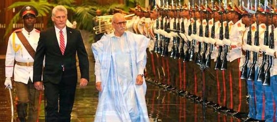 Cuban President Miguel Dias-Canel and Polisario leader Brahim Ghali in Havana, Cuba./Ph. DR