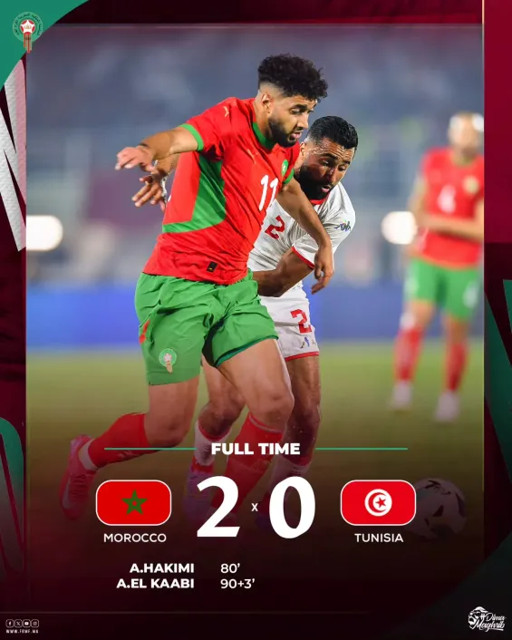 Morocco defeats Tunisia 2-0 in friendly match