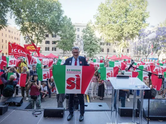 The main left-wing trade union confederation in Italy, the CGIL, had campaigned in favor of the referendum / Ph. CGIL