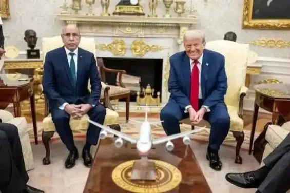 The President of Mauritania received by the President of the United States at the White House / DR