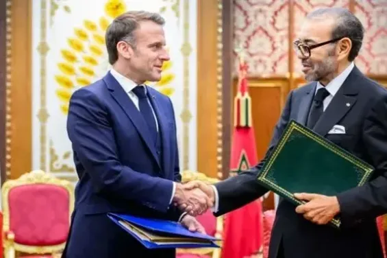 French President Emmanuel Macron and King Mohammed VI - archive photo