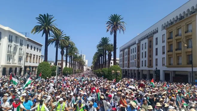 Maroc : Une marche dénonce la famine dans la bande de Gaza et soutient la Palestine