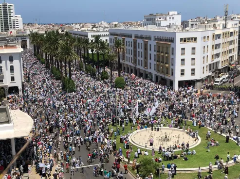 Maroc : Une marche dénonce la famine dans la bande de Gaza et soutient la Palestine