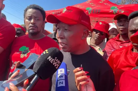 Julius Malema, leader of the South African party EFF / DR