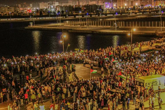 Moroccans rally in Tangier to support Palestine and denounce the war on Gaza