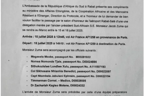 Zuma’s visit to Morocco was well-coordinated with the South African Embassy in Rabat