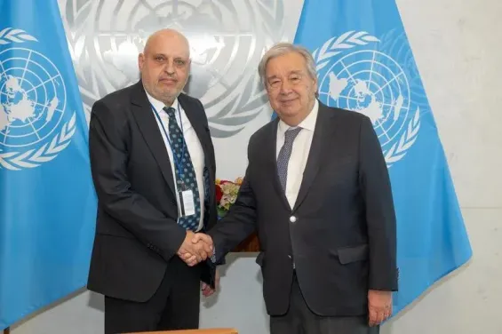 Alexander Ivanko with Antonio Guterres / Archive - UN