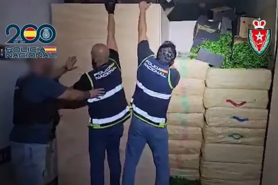 Spanish police seize 20 tons of hashish in major drug bust with Morocco's DGSN