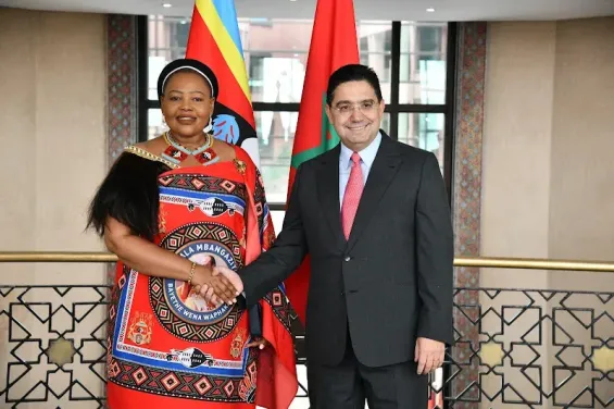 The head of diplomacy of Eswatini, Pholile Dlamini Shakantu, was received in Rabat by her Moroccan counterpart, Nasser Bourita, on October 29, 2025.