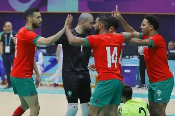 Moroccan futsal team dominates Tajikistan 7-1 in Riyadh at Islamic Solidarity Games