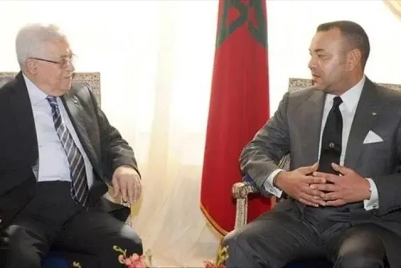 King Mohammed VI and Palestinian President Mahmoud Abbas
