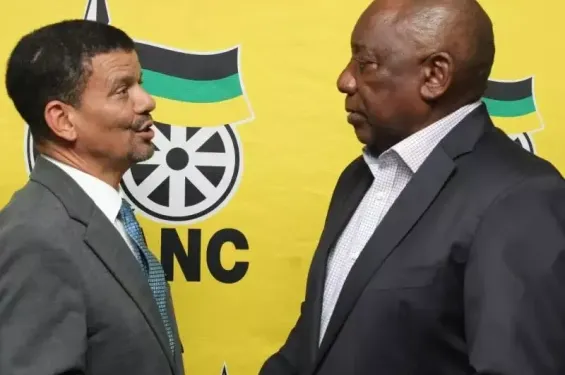 Mohamed Yeslem Beissat And Cyril Ramaphosa / Archive - DR