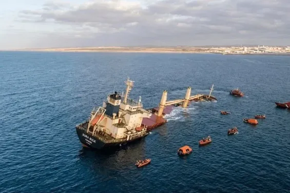 Merchant ship sinks off Laayoune coast, all crew rescued safely