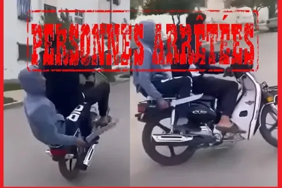 Fez police arrest suspects for reckless motorcycle riding and weapon possession