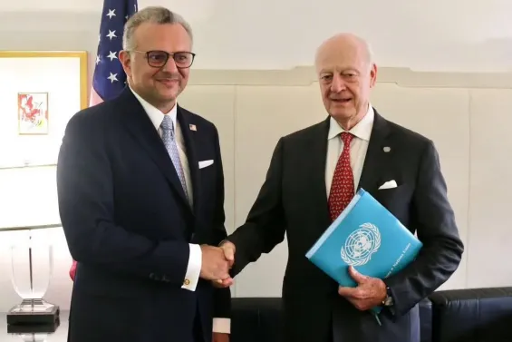 Massad Boulos and Staffan de Mistura / Archive - DR